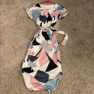 Geometric Patter Silky Soft Dress